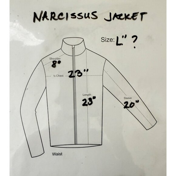 Narcissus Olive Green Faux Leather Hooded Jacket w/ Zip Closure & Drawstring Hem - Picture 12 of 12